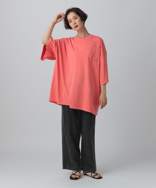 LEPSIM（レプシィム） tシャツ パッチワークBIGチュニック 242766