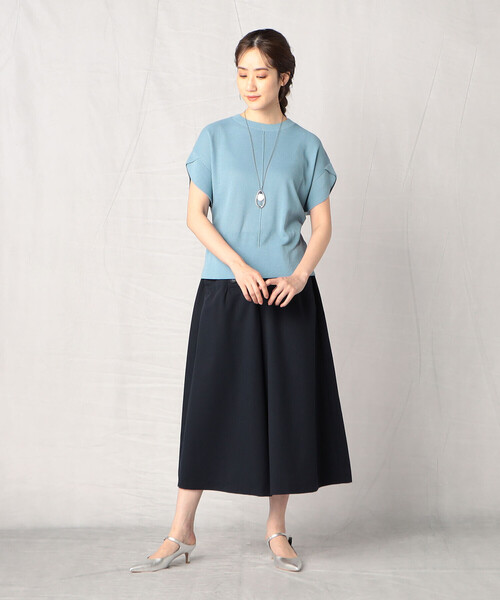 「Comme ca Mature」 半袖ニット FREE ライラック レディース_画像5