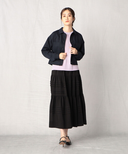 「Comme ca Mature」 半袖ニット FREE ライラック レディース_画像9