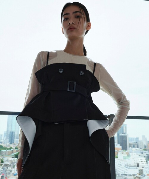 ベスト ジレ 2way Belted Bustier｜ウォッシャブル/セットアップ/ビスチェ/オケージョン/夏服 レディース