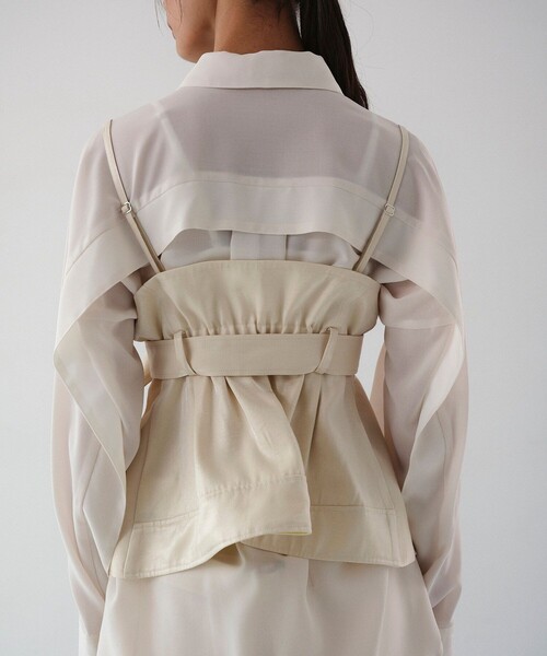 ベスト ジレ 2way Belted Bustier｜ウォッシャブル/セットアップ/ビスチェ/オケージョン/夏服 レディース UNITED TOKYO ベスト ジレ 2way Belted Bustier｜ウォッシャブル