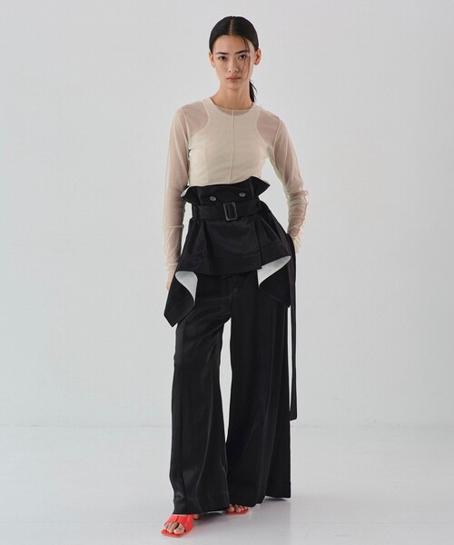 ベスト ジレ 2way Belted Bustier｜ウォッシャブル/セットアップ/ビスチェ/オケージョン/夏服 レディース UNITED TOKYO ベスト ジレ 2way Belted Bustier｜ウォッシャブル