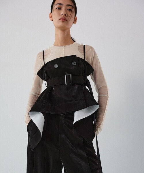 ベスト ジレ 2way Belted Bustier｜ウォッシャブル/セットアップ/ビスチェ/オケージョン/夏服 レディース UNITED TOKYO ベスト ジレ 2way Belted Bustier｜ウォッシャブル