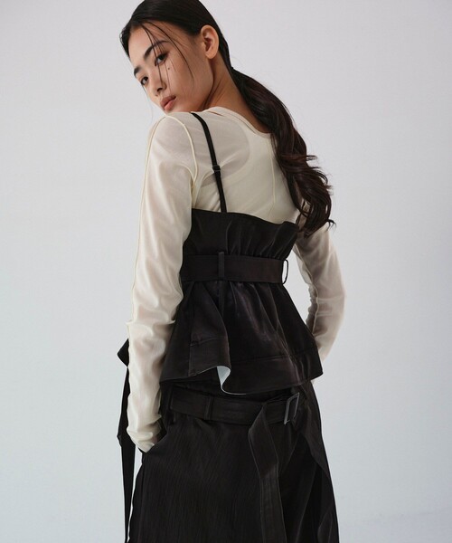 ベスト ジレ 2way Belted Bustier｜ウォッシャブル/セットアップ/ビスチェ/オケージョン/夏服 レディース UNITED TOKYO ベスト ジレ 2way Belted Bustier｜ウォッシャブル