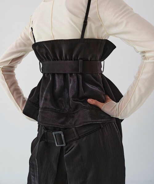UNITED TOKYO ベスト ジレ 2way Belted Bustier｜ウォッシャブル