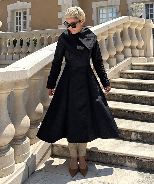 コート アウター クラシカルオードリーコート(撥水機能生地