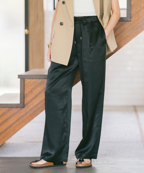 Spick and Span イージーストレートパンツ　黒 38 新品 Spick＆Span 「Spick & Span」 イージーパンツ 38 ブラック