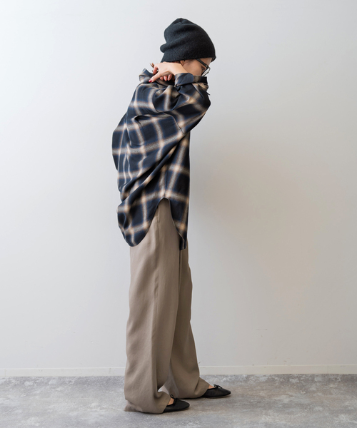 Spick＆Span パンツ 「追加」サテンイージーパンツ レディース