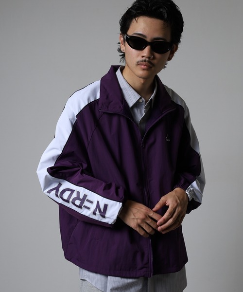 NERDY ジャージ ラインウインドブレーカー レディース メンズ