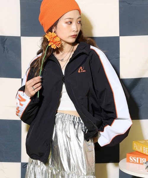 NERDY ジャージ ラインウインドブレーカー レディース メンズ