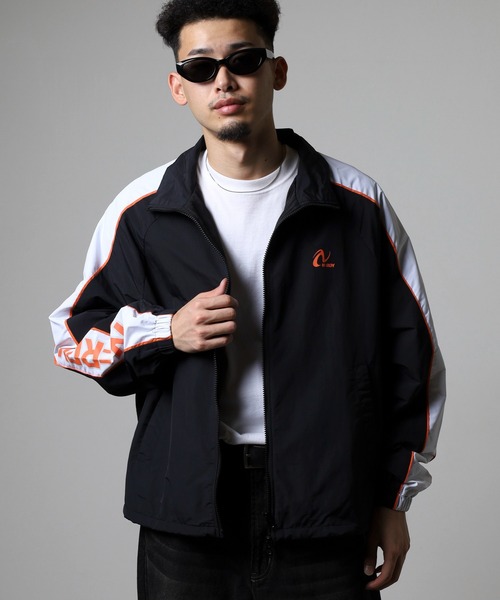 NERDY ジャージ ラインウインドブレーカー レディース メンズ