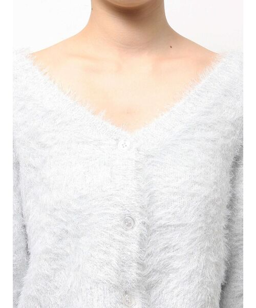 【タグ付き⭐GYDA】銀　ラメ入り　カーディガン　サイズF GYDA - 【タグ付き⭐GYDA】銀 ラメ入り カーディガン サイズFの通販 by