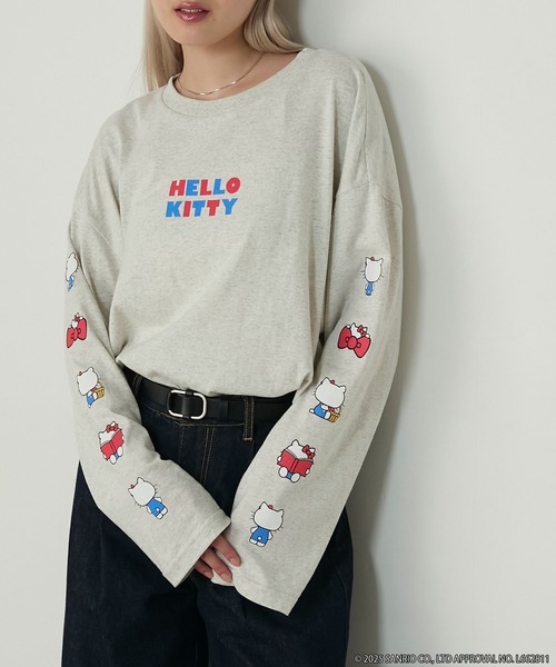 Tシャツ(長袖+七分) SANRIO/MASU/CITYSHOP/SPIKY TOP - WHITE SANRIO ・ MASU ・ CITYSHOP– MASU Official Online Store