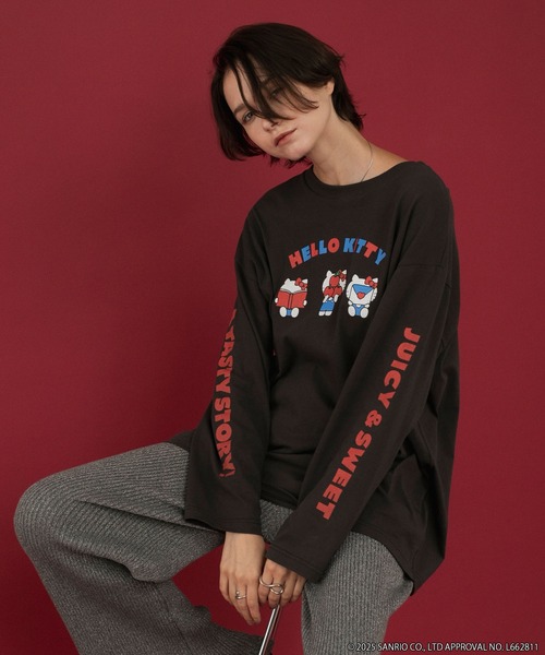 sanrio（サンリオ） tシャツ 「HELLO KITTY × forksy.」オーバーサイズ