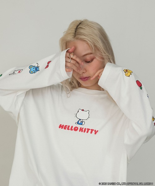 sanrio（サンリオ） tシャツ 「HELLO KITTY × forksy.」オーバーサイズ