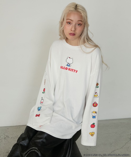 sanrio（サンリオ） tシャツ 「HELLO KITTY × forksy.」オーバーサイズ