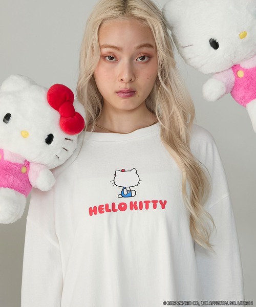 sanrio（サンリオ） tシャツ 「HELLO KITTY × forksy.」オーバーサイズ