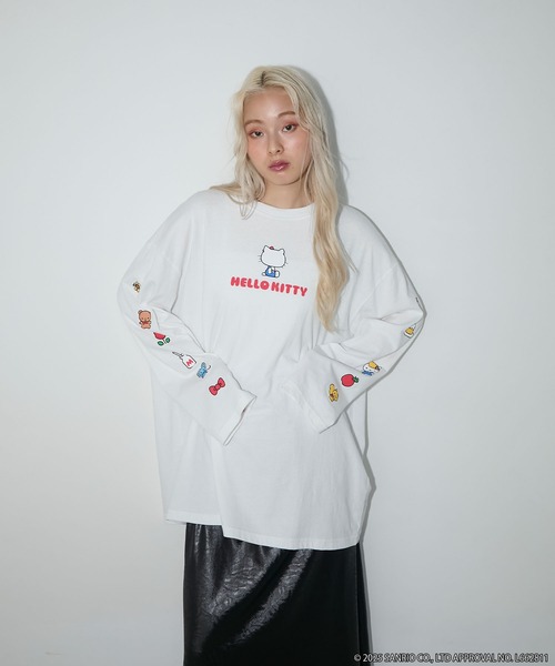 sanrio（サンリオ） tシャツ 「HELLO KITTY × forksy.」オーバーサイズ