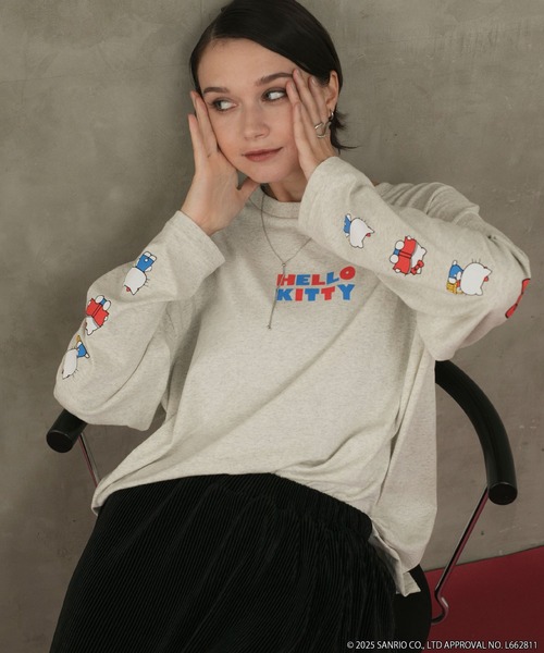 sanrio（サンリオ） tシャツ 「HELLO KITTY × forksy.」オーバーサイズ