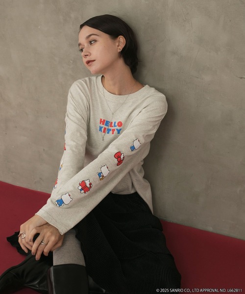 sanrio（サンリオ） tシャツ 「HELLO KITTY × forksy.」オーバーサイズ