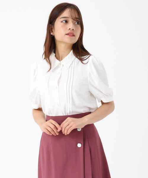 MISCH MASCH（ミッシュマッシュ） ブラウス シャツ 襟レースブラウス