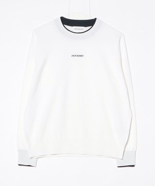 ニット セーター ジャックバニー 16G クルーネックニット レディース