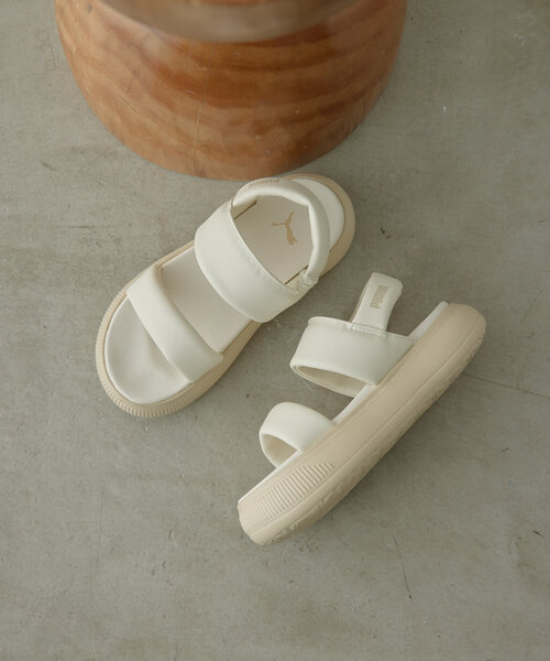 「ear PAPILLONNER」 「PUMA」フラットサンダル 24cm ブラック レディース_画像2