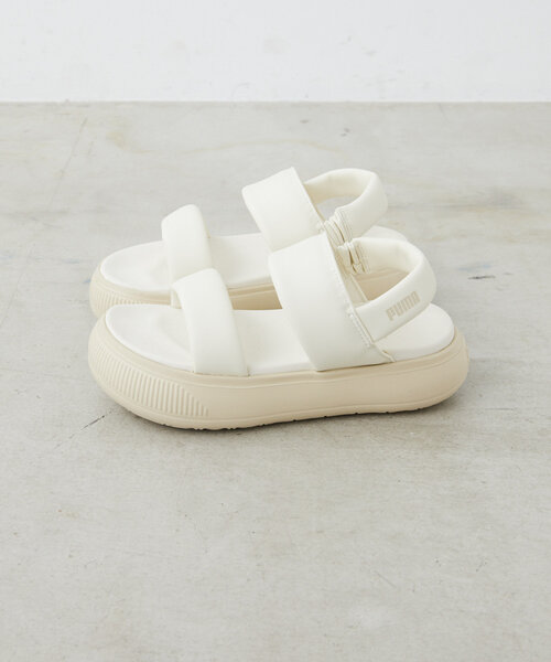 「ear PAPILLONNER」 「PUMA」フラットサンダル 24cm ブラック レディース_画像3