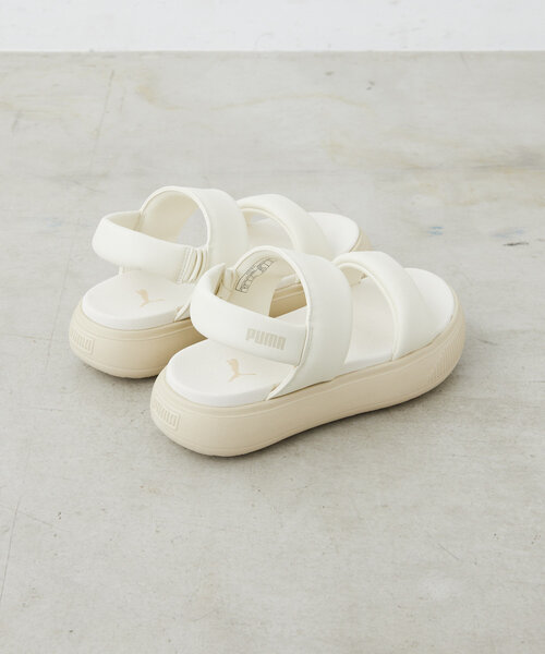 「ear PAPILLONNER」 「PUMA」フラットサンダル 24cm ブラック レディース_画像4