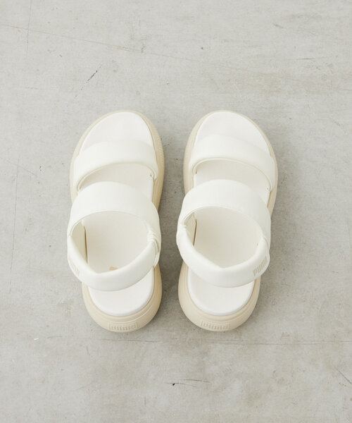 「ear PAPILLONNER」 「PUMA」フラットサンダル 24cm ブラック レディース_画像9