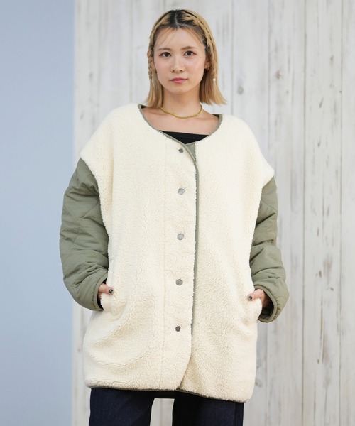 ROXY（ロキシー） コート アウター ボアジャケット リバーシブル