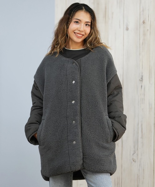 あページ ROXY（ロキシー） コート アウター ボアジャケット リバーシブル