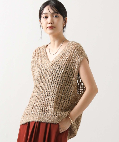 Gready Brilliant（グレディブリリアン） ベスト ジレ モヘア混ラメV