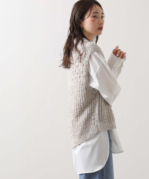 Gready Brilliant（グレディブリリアン） ベスト ジレ モヘア混ラメV