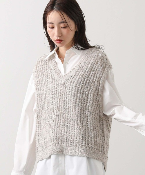 Gready Brilliant（グレディブリリアン） ベスト ジレ モヘア混ラメV