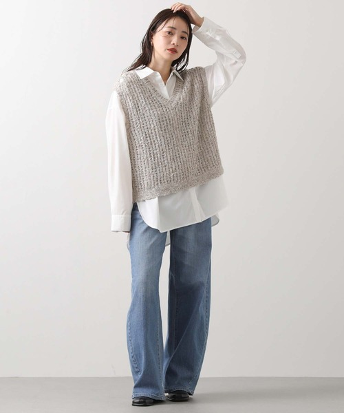 Gready Brilliant（グレディブリリアン） ベスト ジレ モヘア混ラメV