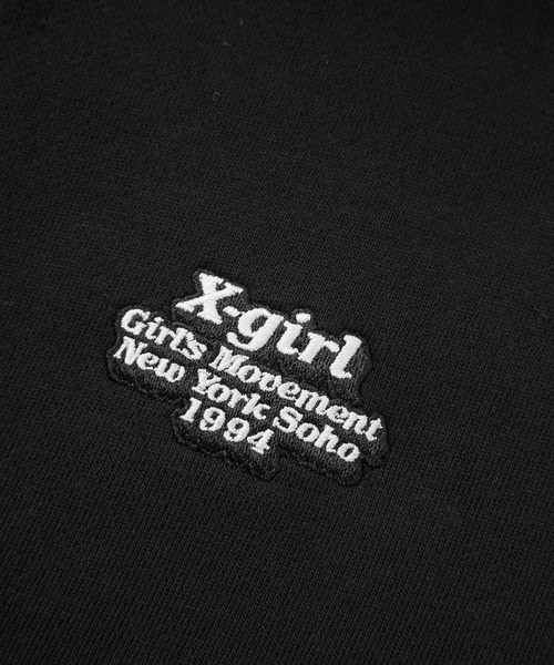 パーカー MESSAGE AND FACE ZIP UP SWEAT HOODIE レディース メンズ | X-girl | 18