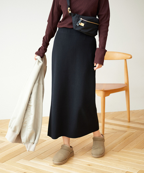 FRAMeWORK（フレームワーク） ニットスカート 40 ブラック レディース