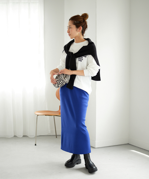 FRAMeWORK（フレームワーク） ニットスカート 40 ブラック レディース