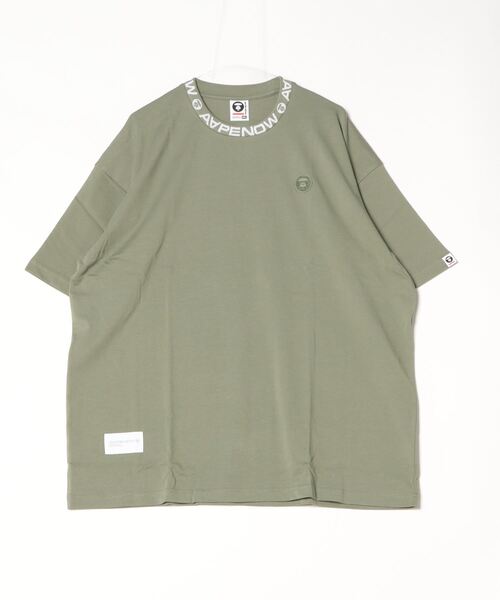 「AAPE BY A BATHING APE」 半袖Tシャツ LARGE カーキ メンズ_画像2