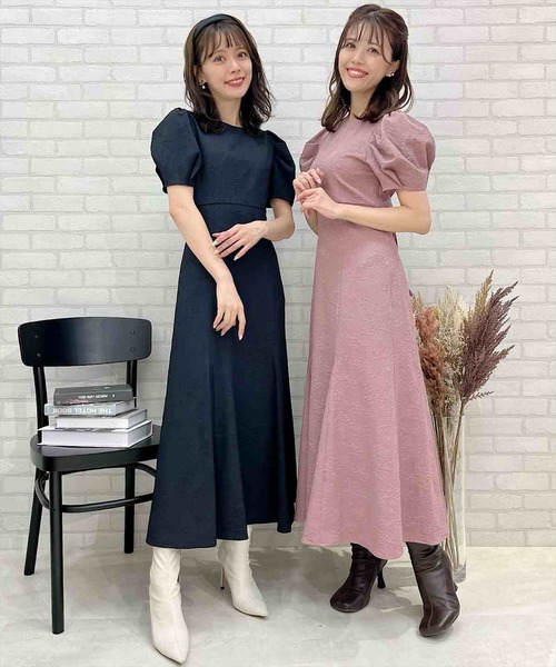 「SWINGLE」 半袖ワンピース MEDIUM ベージュ系その他7 レディース_画像6