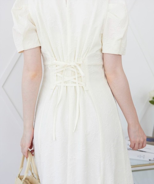 「SWINGLE」 半袖ワンピース MEDIUM ベージュ系その他7 レディース_画像8