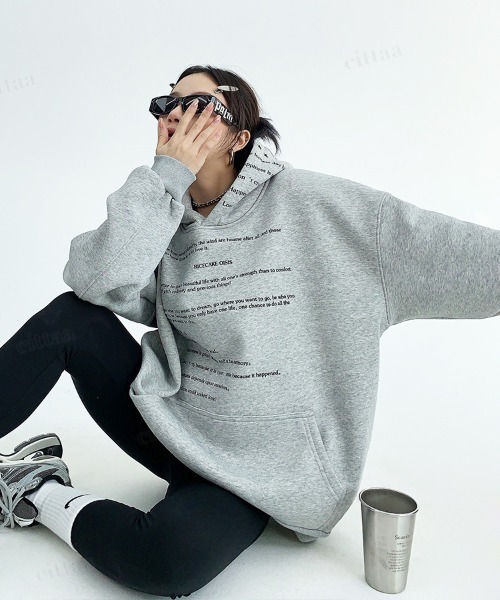 Dalfwin（ダールフィン） パーカー 韓国ファッション RICECAKE英字ロゴ