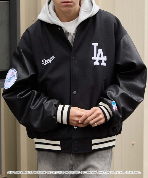 MLB スタジャン MLB/メジャーリーグベースボール 別注 ワッペン刺繍