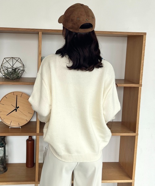 カーディガン フラワー刺繍ニットカーディガン レディース : ZOZOTOWN