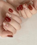 ネイルチップ ネイルシール ショート ネイルチ...の詳細画像2