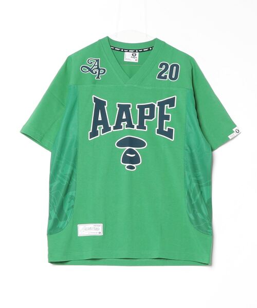 「AAPE BY A BATHING APE」 半袖Tシャツ X-LARGE ダークグリーン メンズ_画像2