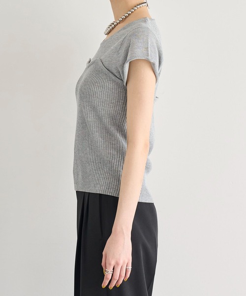 「meilmada」 半袖ニット FREE ブラック レディース_画像3