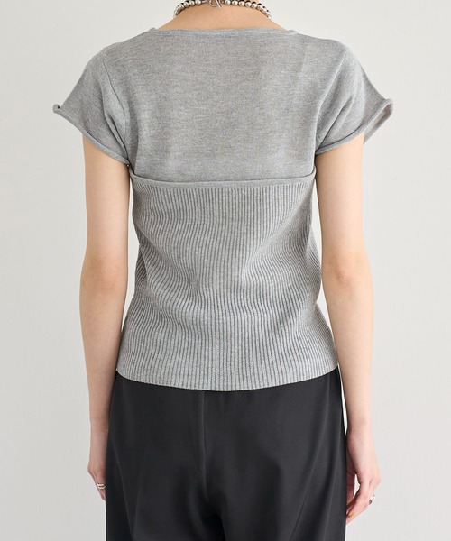 「meilmada」 半袖ニット FREE ブラック レディース_画像4