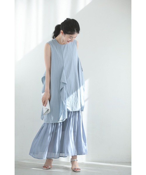 「CAWAII」 ノースリーブワンピース FREE ライトブルー レディース_画像3
